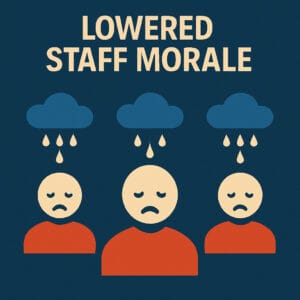 lowered staff morale infographic