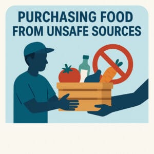 Purchasing food from unsafe sources infographic