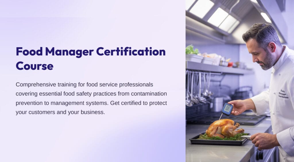 Food Manager Certificaiton Course title