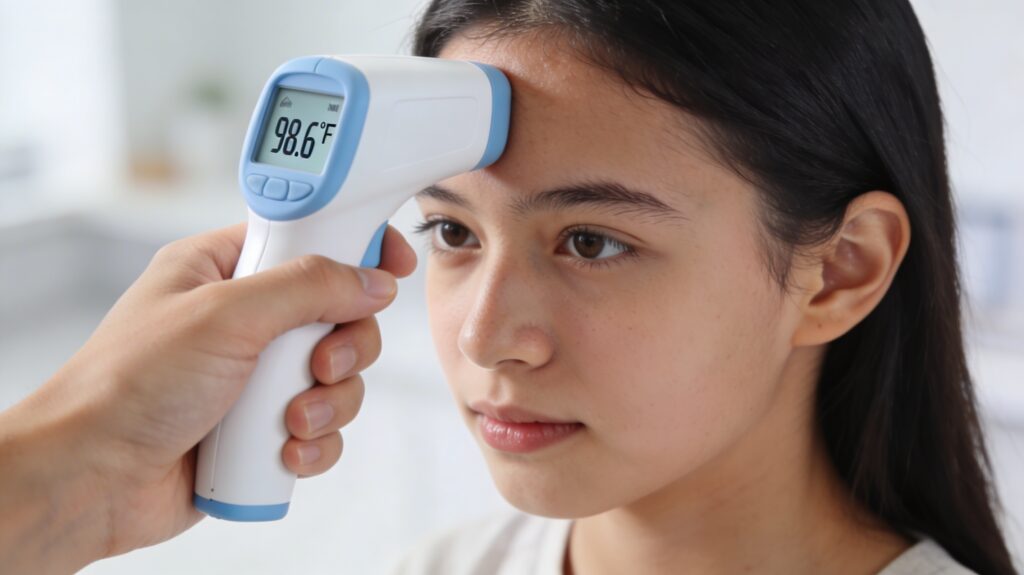 Infrared forehead thermometer