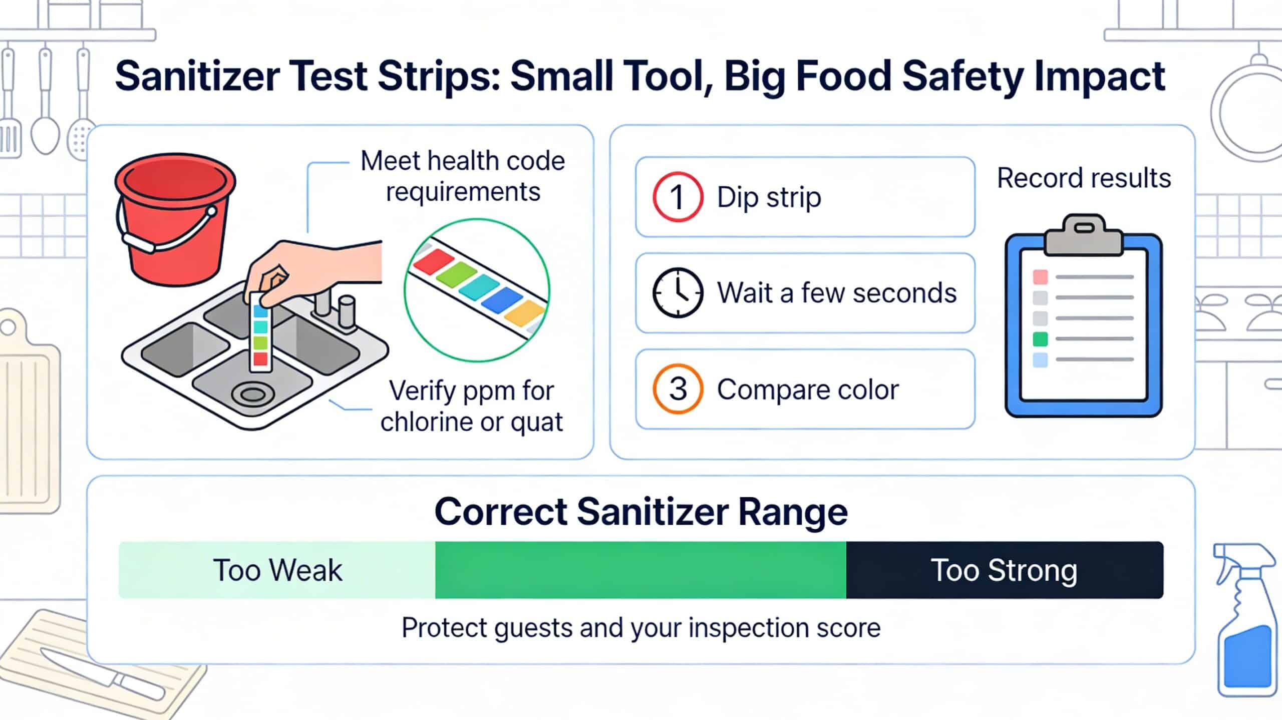 Sanitizer Test Strips - Food Safety Training & Certification